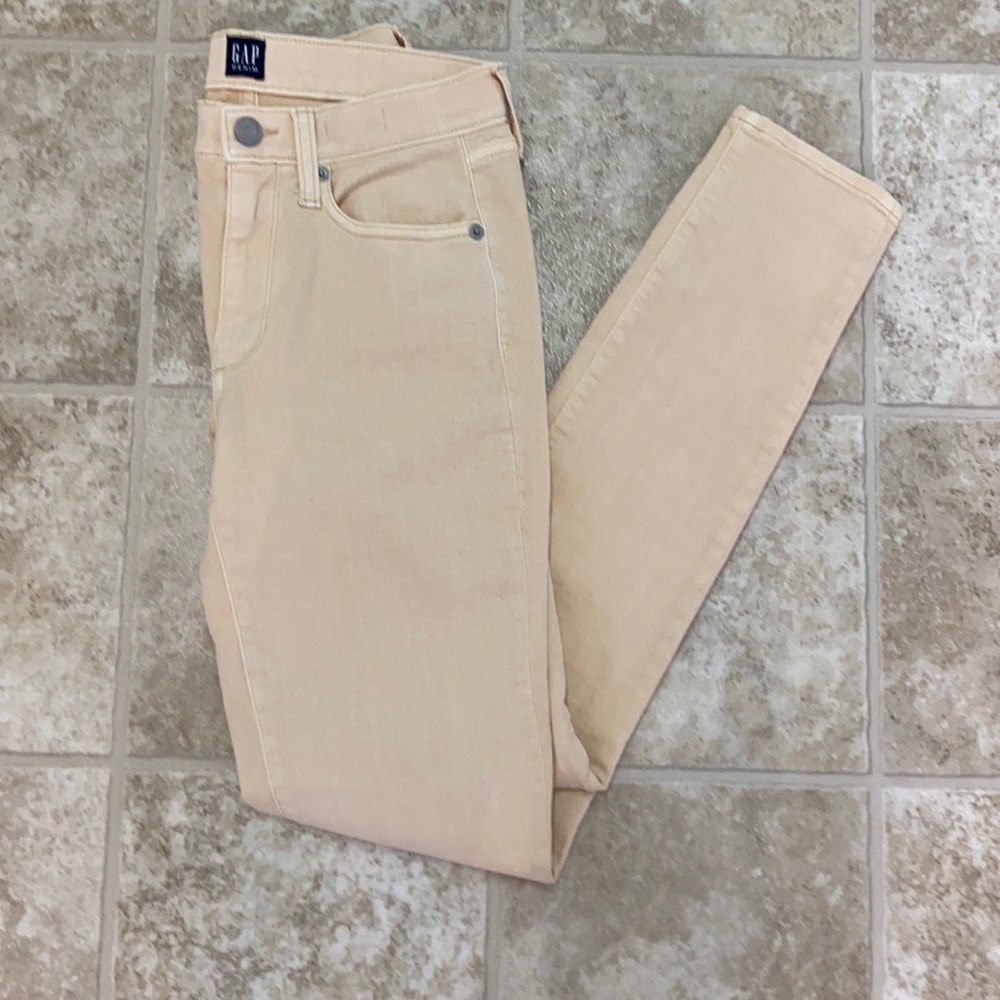 GAP Mid-Rise True Skinny Yellow Jeans Sz 24